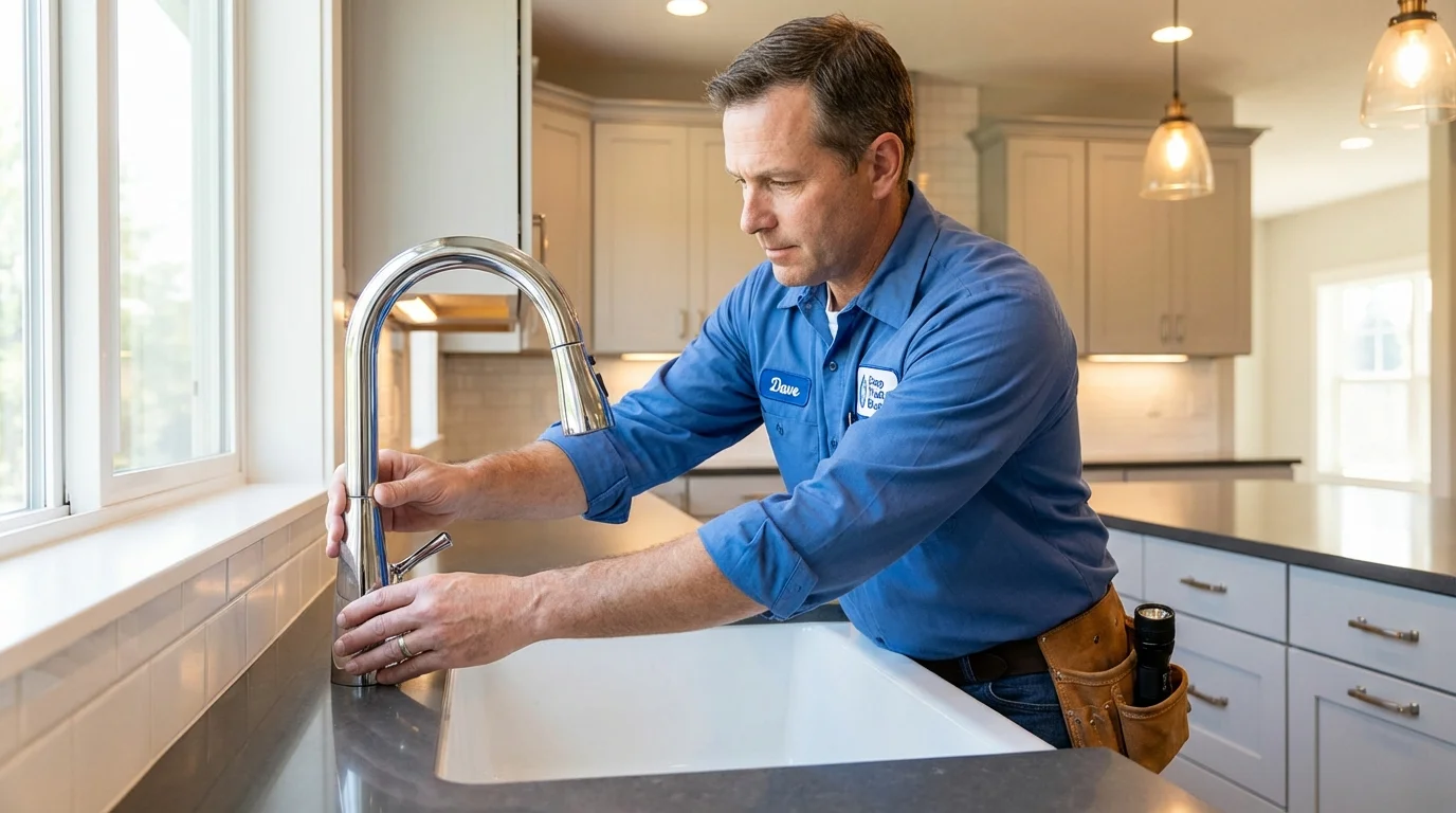 Kitchen faucet installation by Johns Plumbing LLC in Elizabethtown